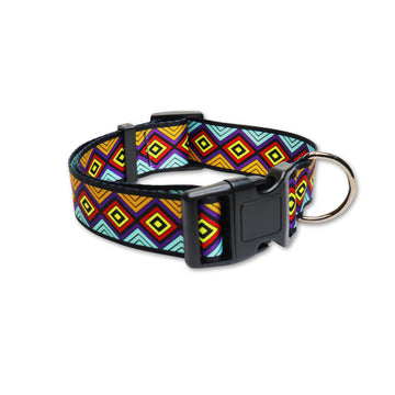 Pawsindia Nylon Dog Collar - Colorful Aztec Print Large-X-Large